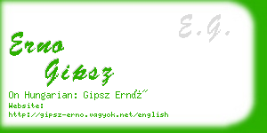 erno gipsz business card